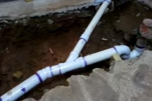Монтаж  системы канализации